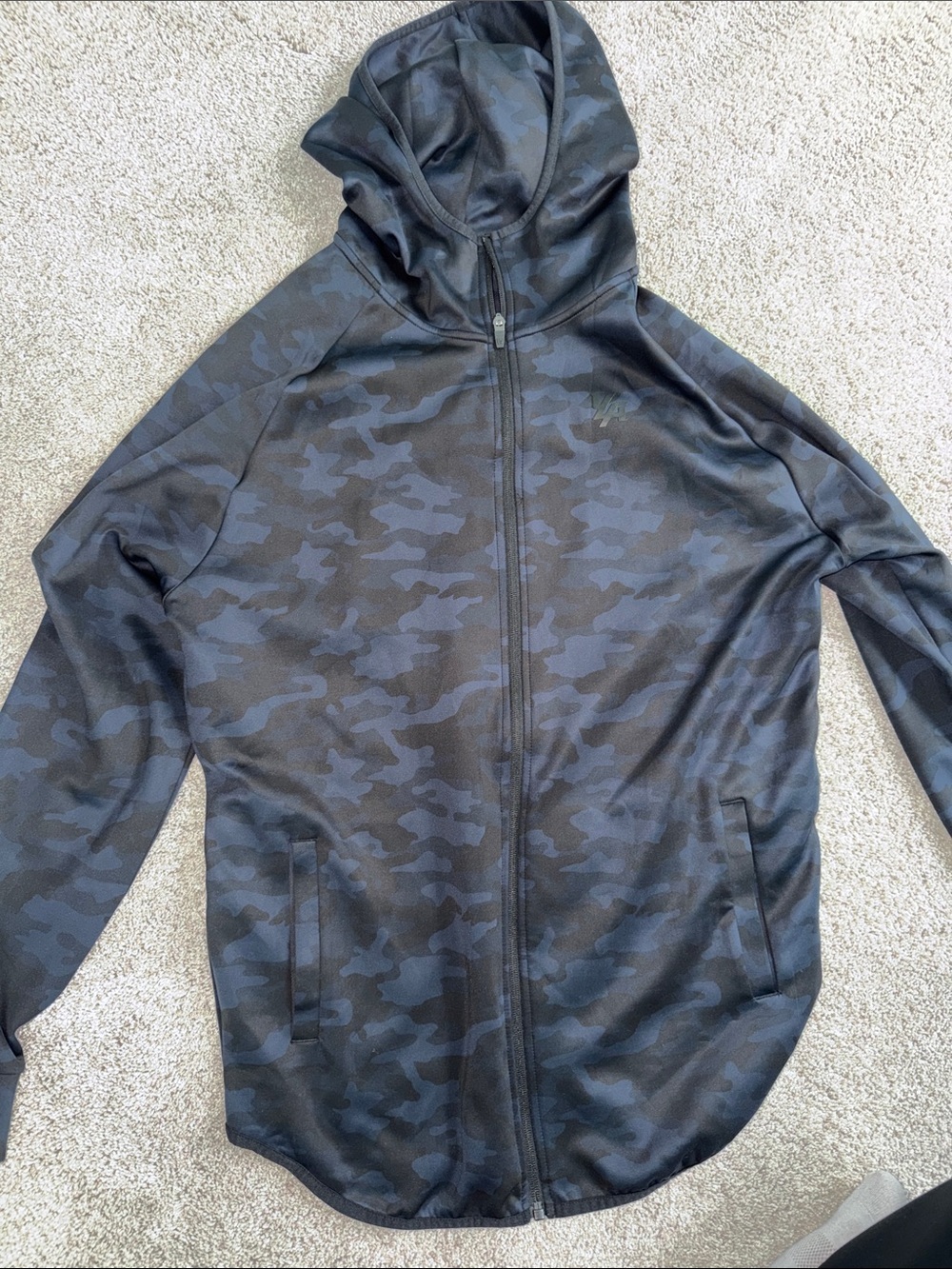 YoungLA Black Camo Hooded Performance Jacket